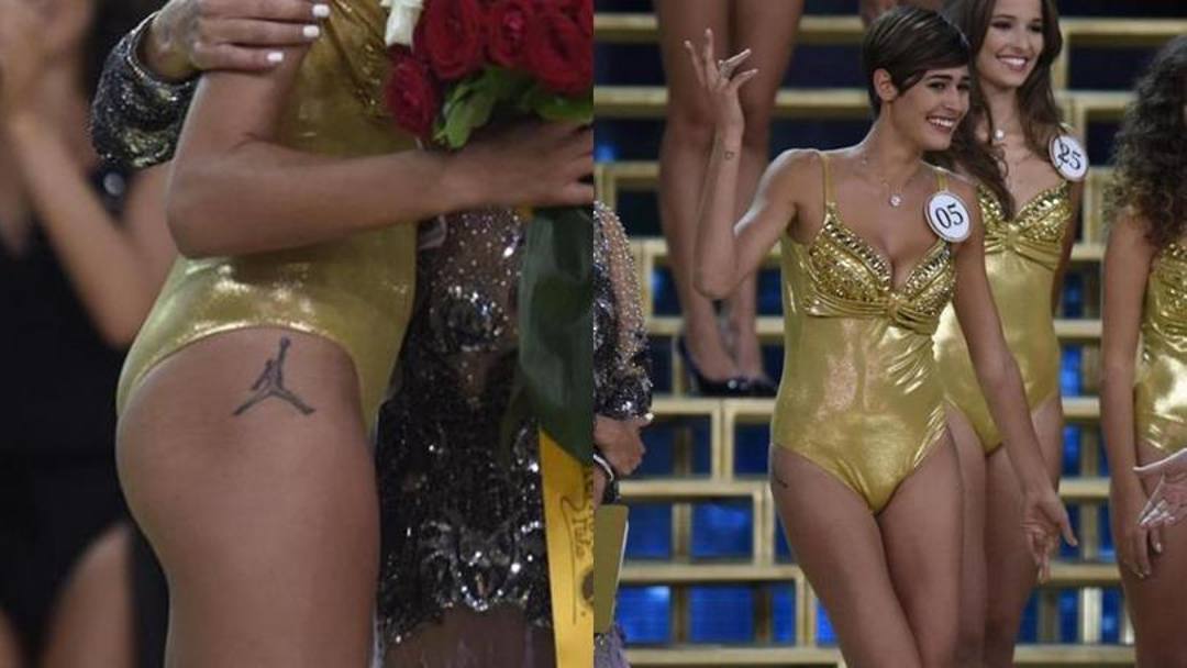 Il tatuaggio di Michael Jordan sull&#39;anca di Alice Sabatini, nuova sportivissima Miss Italia